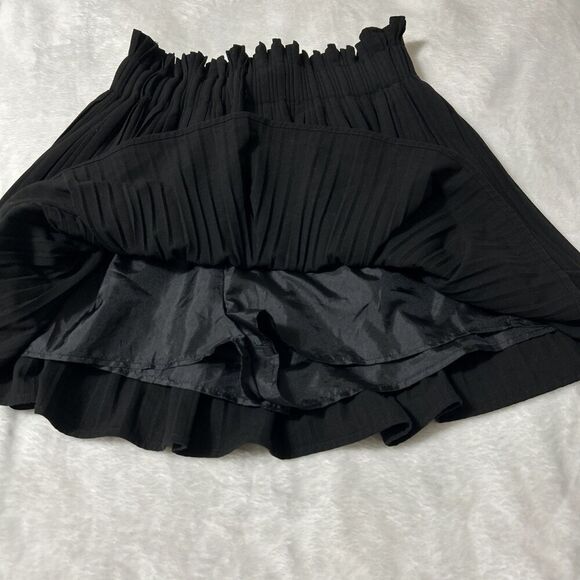 Zara Black Pleated Mini Skort - Picture 9 of 11